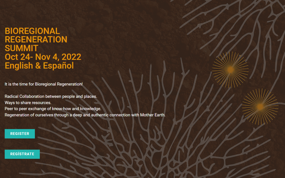 Bioregional Regeneration Summit Oct 24- Nov 4, 2022